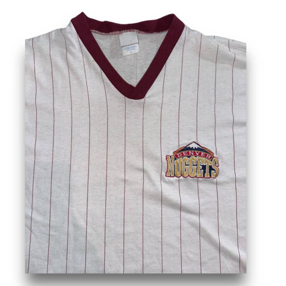 VTG Denver Nuggets Baseball Shirt Single Stitch Size: Large